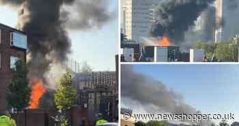 Smoke rises over London as 70 firefighters tackle blaze in Westminster