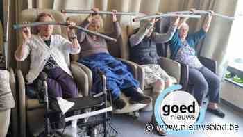 Bewoners WZC Prinsenpark versterken de spieren tijdens Week van de Valpreventie