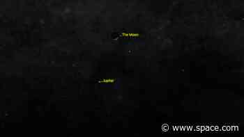 See a wafer-thin crescent moon leapfrog Jupiter this week