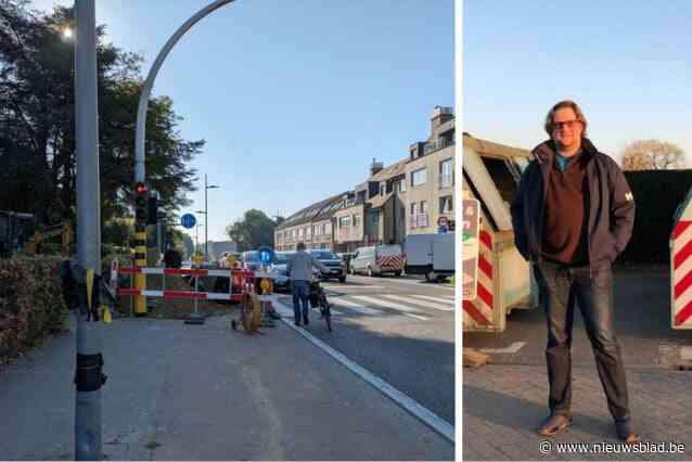Groen Bierbeek niet te spreken over gevaarlijke situatie aan zebrapad door werken: “Beangstigend voor kinderen die zich in het verkeer begeven”