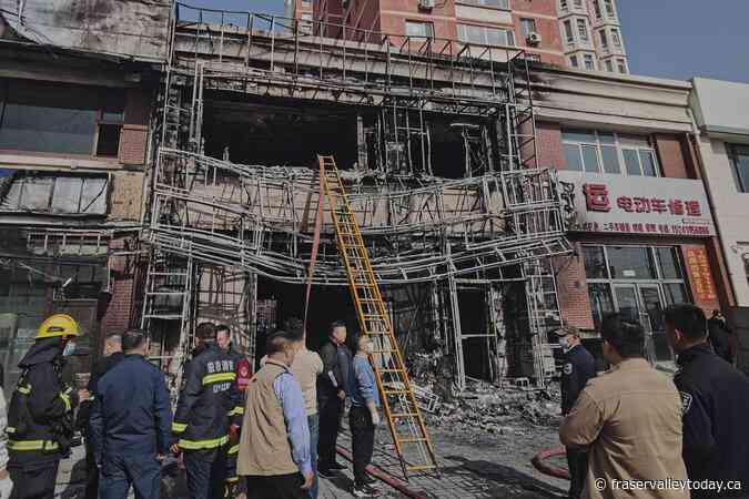 Chinese authorities say 22 people killed, 3 injured in restaurant fire in northern city of Liaoyang
