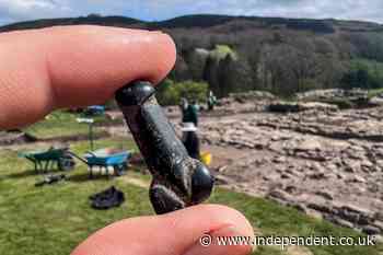 Archaeologists unearth penis-shaped pendant near Hadrian’s Wall – with theory over its use
