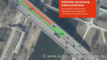 Schäden auf der Adenauerbrücke: Zwei Spuren werden gesperrt