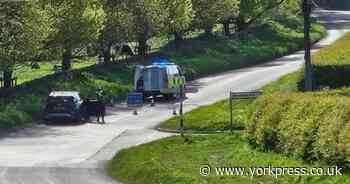 Emergency services at scene of incident near North Yorkshire village