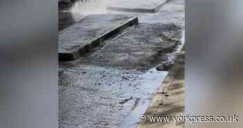 Water main bursts on key York road