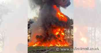 Huge smoke plume looms as firefighters battle MONSTER fire