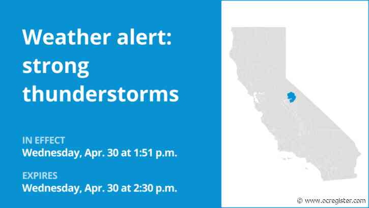 Thunderstorms with marble-sized hail in Yosemite Wednesday