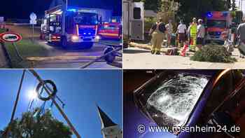 Maibaum stürzt um, 650-PS-Karosse erfasst Partygäste – und Feuerwehr muss eigenen Baum zersägen