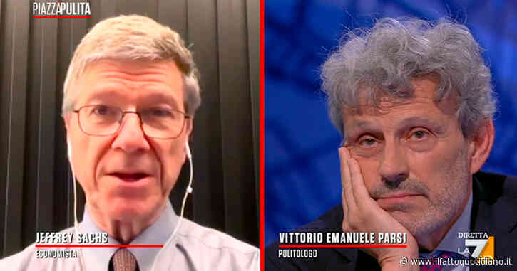Ucraina, Sachs a La7: “Biden un disastro, il suo veto ha condannato Kiev alla guerra”. Botta e risposta con Parsi