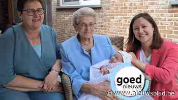 Overgrootmoeder Mia Thonissen mag pronken met eerste viergeslacht in Hasselt