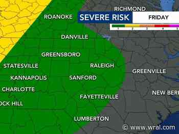Level 1 risk: ⛈️ Storms possible Friday afternoon, evening to start an active weather weekend