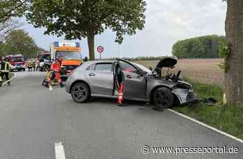 POL-STD: 32-jähriger Autofahrer gegen Baum geprallt und verletzt