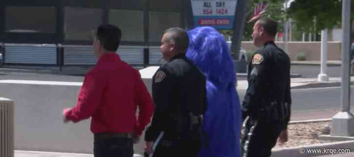Albuquerque officials demonstrate new HAWK signal at Central and Rio Grande