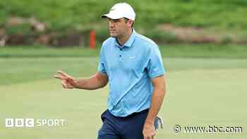 Scheffler leads by six after storm delay