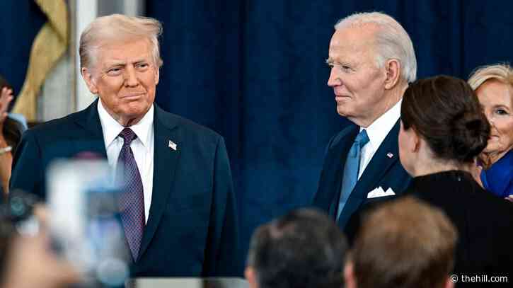 Trump marks 100 days in office with Biden blame game
