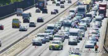 M1 closed after crash with drivers warned to expect delays