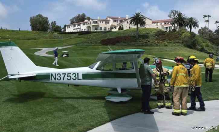 Fore! Vliegtuig kiest fairway voor noodlanding op Riviera in Los Angeles waar Anne van Dam aan het trainen was