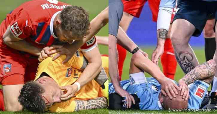 L’attaccante operato d’urgenza, il portiere svenuto: sfiorata due volte la tragedia nel match di Bundesliga. Poi si sono ritrovati uno accanto all’altro in ospedale