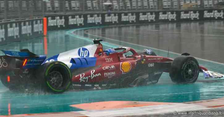 F1, figuraccia Ferrari a Miami: Leclerc si schianta durante il giro di schieramento, non parteciperà alla Sprint race