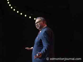 Alberta NDP leader Nenshi addresses convention, earns 89.5% leadership support