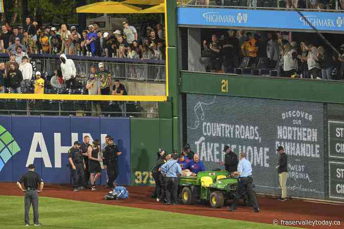 The 20-year-old man who fell to the warning track at a Pirates game is awake