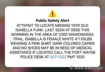 13 year old girl found after Public Safety Alert