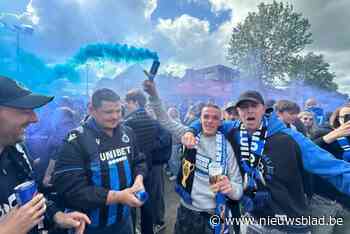 IN BEELD. Blauw-zwartsupporters verzamelen in fandorp aan Jan Breydelstadion voor bekermatch
