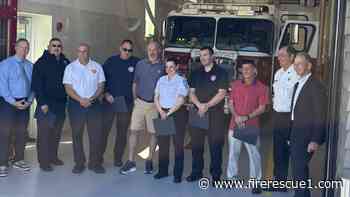 Mass. fire, EMS personnel recognized for saving one of their own