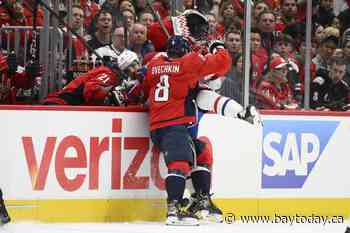 Alex Ovechkin leads the Capitals into the second round against Carolina by scoring and hitting