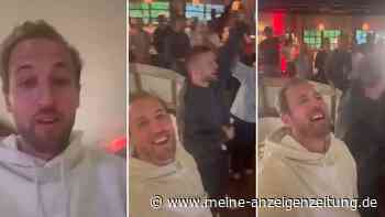 Harry Kane feiert ausgelassen das Ende seines Titel-Fluchs mit dem Bayern-Team