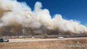 Several homes destroyed as large grass fire burns in Manitoba First Nation, police say