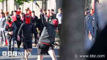 Eight police officers injured in disorder after Irish Cup final