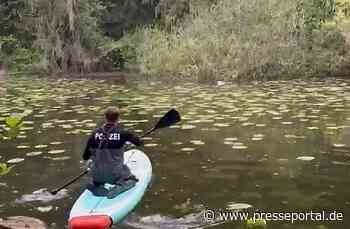 POL-HI: Gegenstand treibt im Wasser - Polizeibeamter zeigt Initiative