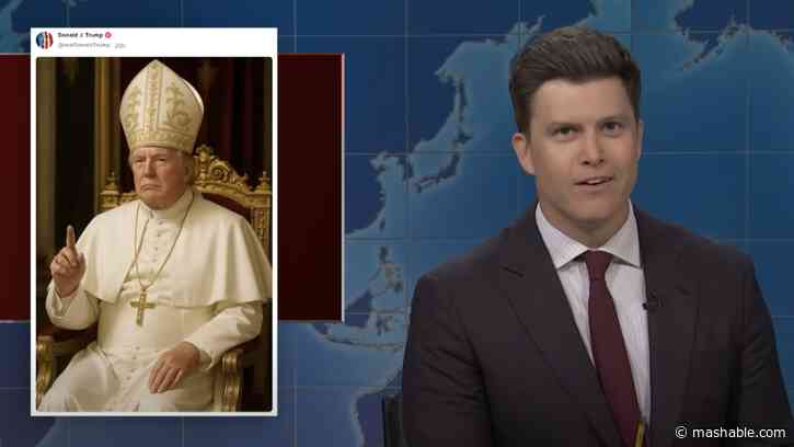 SNL Weekend Update tackles AI Pope Trump, Elon stepping away from DOGE