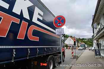 Neue Baustelle auf B 241 in Dalhausen