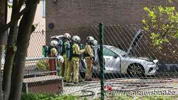 Politievoertuig vat vuur op parking van politiekantoor in Maaseik