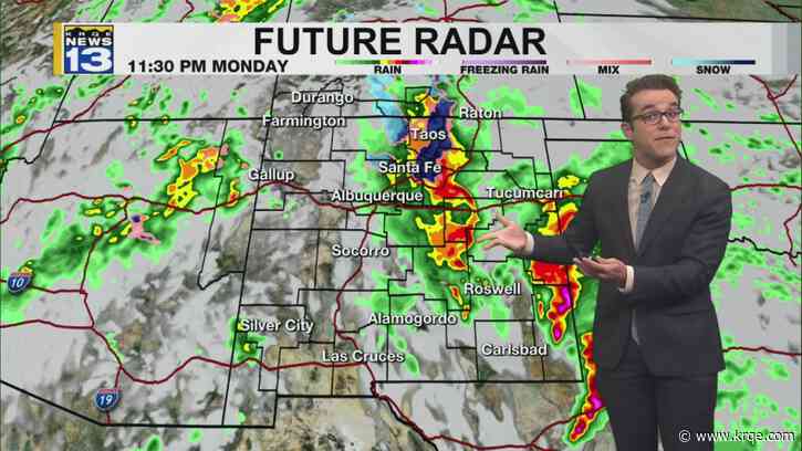 Widespread stormy conditions in New Mexico with cooler weather