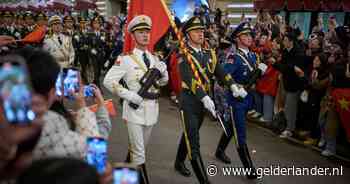 Militaire parade in Moskou tachtig jaar na Tweede Wereldoorlog, maar met geleende tanks