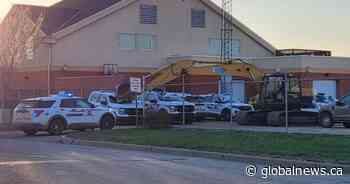 5 RCMP cruisers destroyed in trackhoe rampage, Alberta man charged