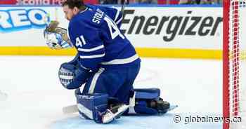 Leafs goalie Stolarz leaves game in second period