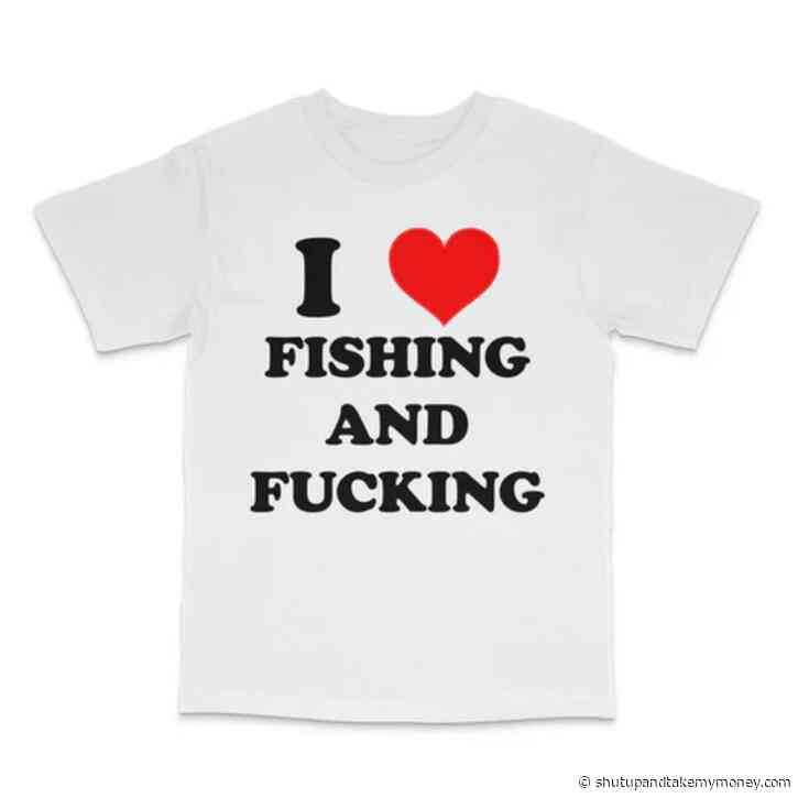 I Love Fishing And Custom Printed T-Shirt