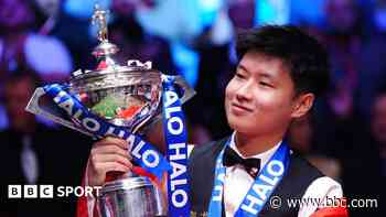 Zhao claims historic victory over Williams in Crucible final