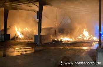 POL-LIP: Dörentrup. Großbrand bei Entsorgungsunternehmen.
