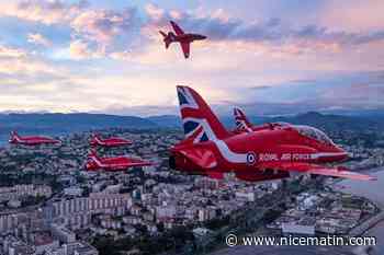 Dix avions rouges lâchent des fumigènes au-dessus de Nice: que faisait la Royal Air Force sur la Côte d'Azur?