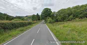 Motorcyclist killed in crash with van in Powys