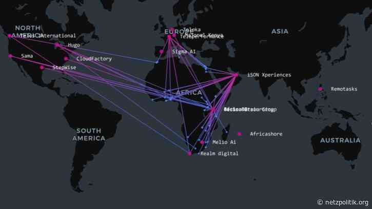 Interaktive Karte: Das globale Outsourcing hinter Sozialen Medien und KI