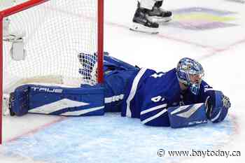Leafs goalie Stolarz not ruled out for Game 2; Bennett says elbow had 'no intent'