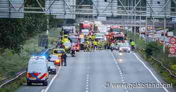 Drie aanhoudingen en zes gewonden na meerdere botsingen op A20