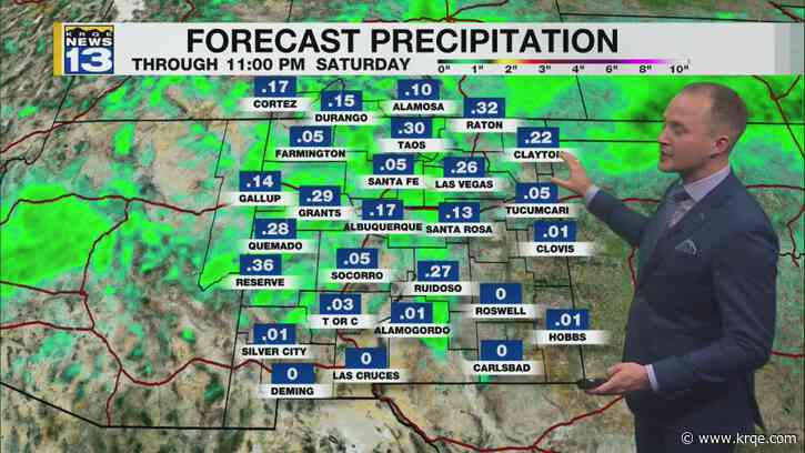 Rain chances continue for parts of New Mexico into the weekend