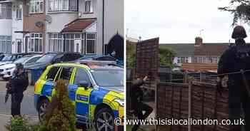Shocking footage shows armed police searching Queensbury roads after 'gun sighting'